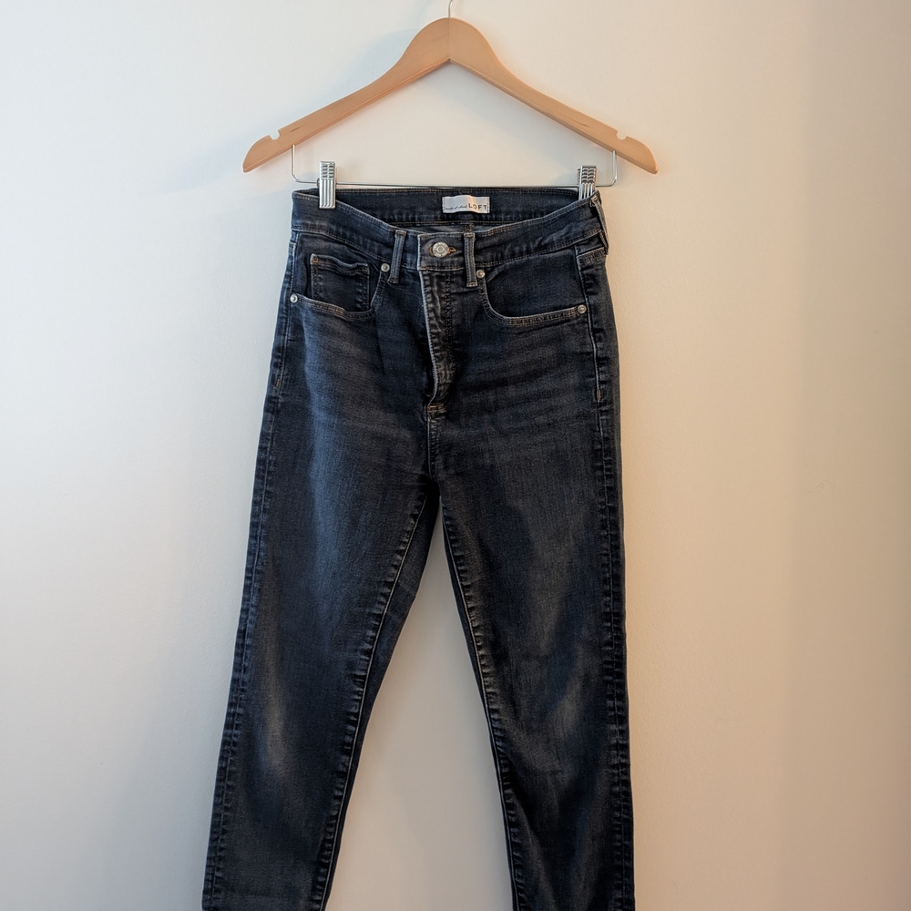 LOFT Blue Skinny Jeans with Classic Indigo Wash